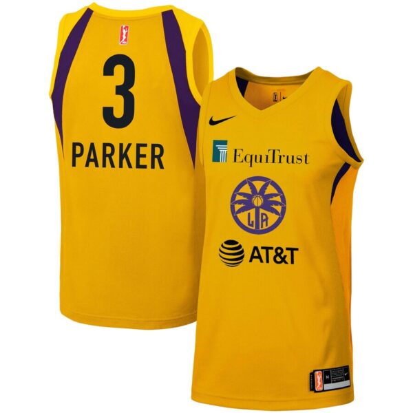 Los Angeles Sparks #3 Candace Parker – WNBA Icon Jersey (Gold)